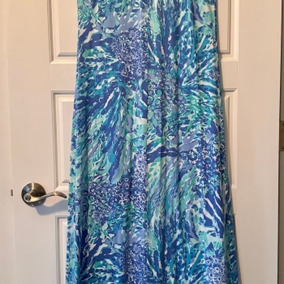 Lilly Pulitzer Margot Abstract Long Halter Dress, US size XS - Picture 5 of 7